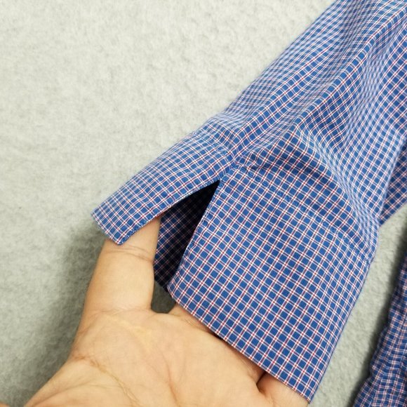 Abercrombie & Fitch Shirt Womens Medium Blue Plaid Button Up Pocket‎ - Picture 3 of 12